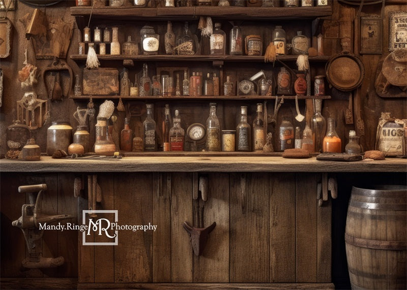 Kate Old Western Cowboy Saloon Wall Backdrop Designed by Mandy Ringe Photography